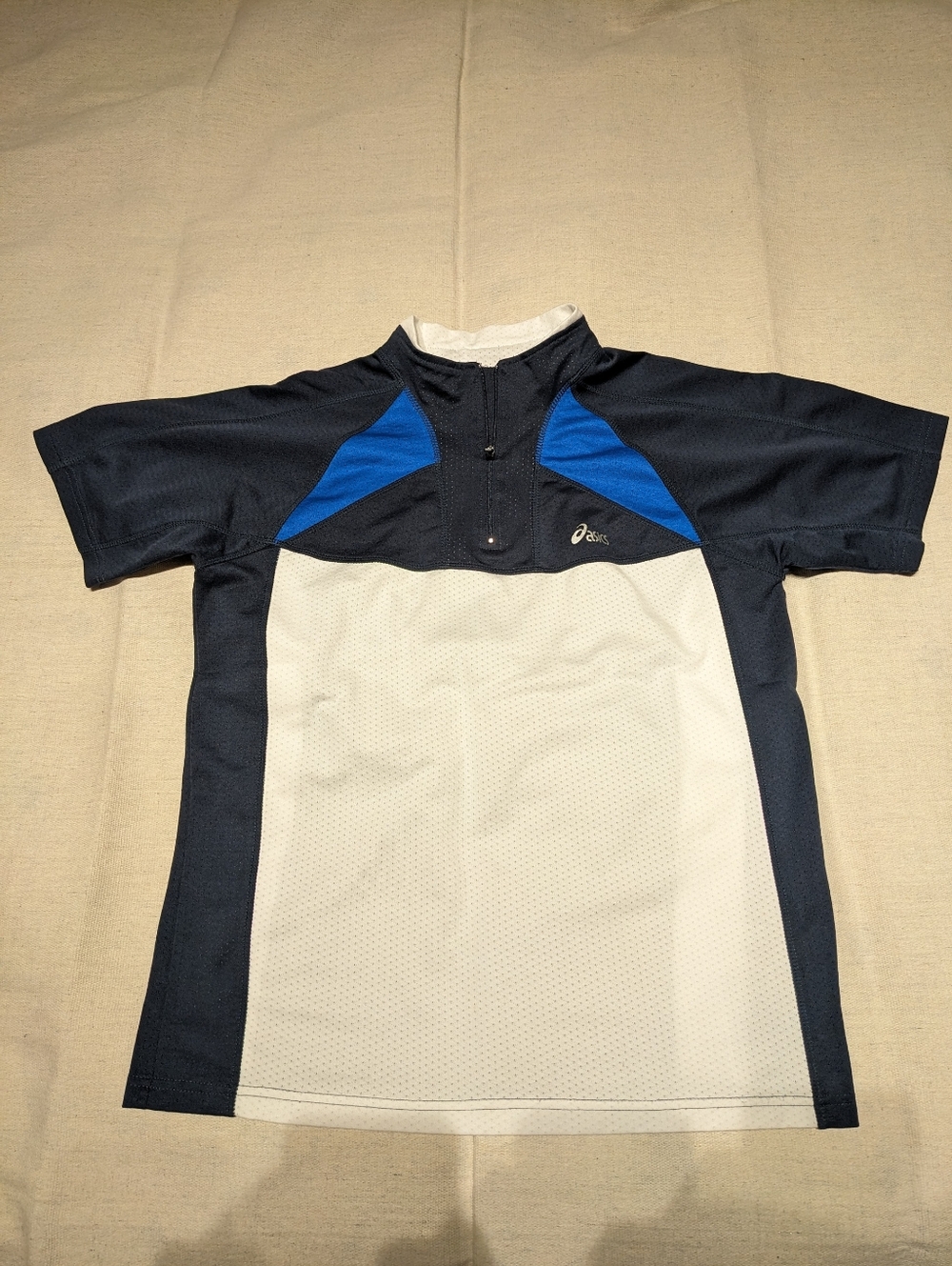 Vintage Asics panelled mesh short sleeve mens S